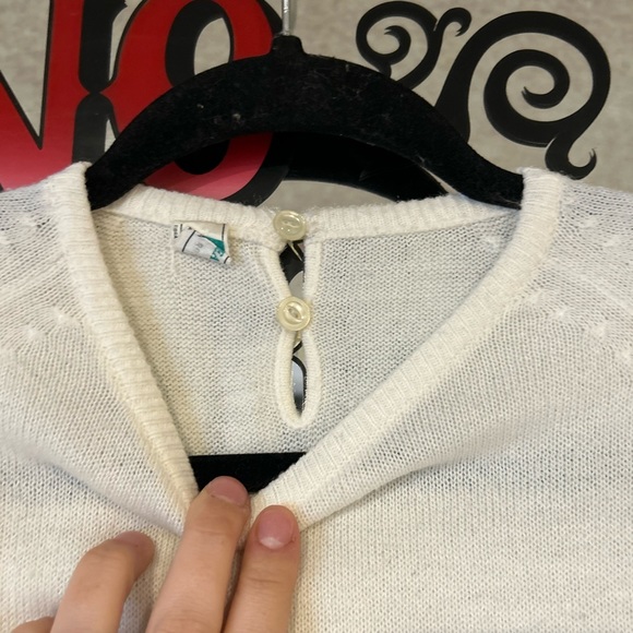 Vintage floral knit sweater - Picture 3 of 4